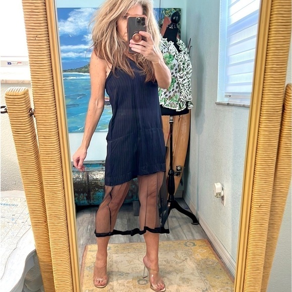 Toga Pulla, Pinstripe Black Cupra Body w/Attached Mesh Hem, Excellent Condition - Picture 3 of 14